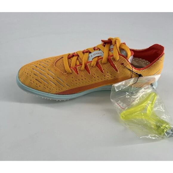 HOKA CIELO X 2 LD Track Spike Running Girls Kids Size 4 Blue Orange Sprint New - Picture 4 of 9